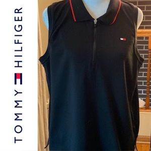 10/$10 Tommy Hilfiger BlackSleeves Polo 1/4 Zipper L